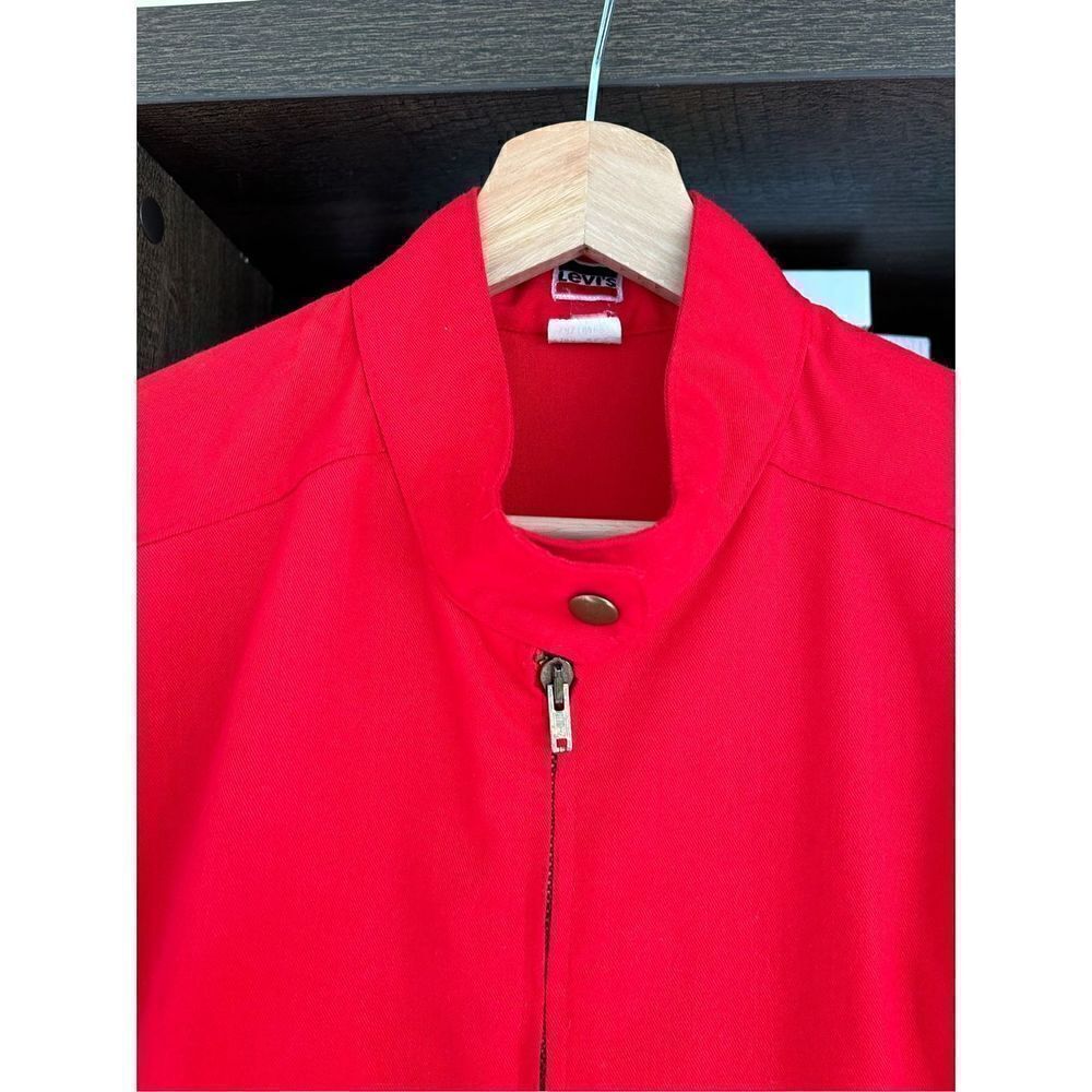 Vintage Levi’s 1980s Red Front Zip Jacket With Shoulder Pads Size Small - Picture 6 of 16